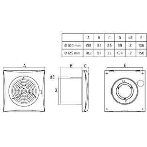 Flexit Silent Eco 100 badrumsfläkt med kallrasskydd