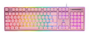 Deltaco Gaming GAM-021-RGB-P tangentbord, rosa