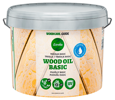 Träolja WoodCare.Guide Basic utomhus, 2,7 liter