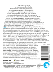 Silverline Repellis S avskräckning katt & hund spray