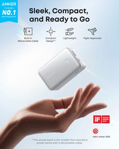 Anker Nano Varavirtalähde 10 000 mAh 45 W USB-C, näyttö