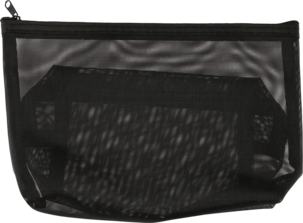 Resenecessär i meshtyg, svart, 2-pack