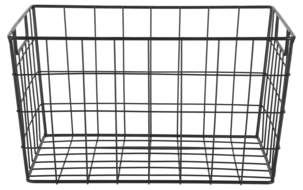 Trådkorg i svart metall