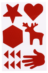 Klistermärken i reflekterande material, Clas Ohlson