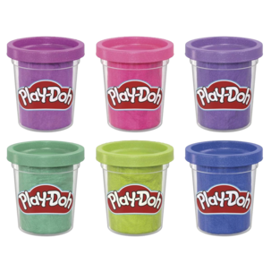 Play-Doh Sparkle glitter modelleire 6-pakning, fra 2 år