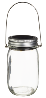 Solcellslampa glasburk