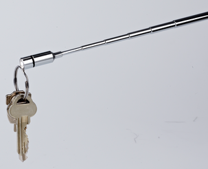 Teleskopskaft med magnet og LED-lykt