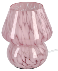 Northlight Lindy liten bordslampa i glas, 18 cm