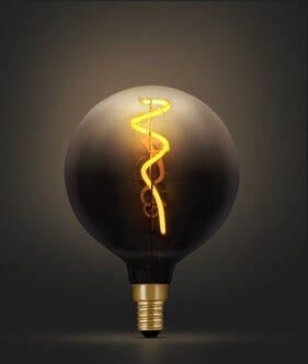 Koristelamppu pallolamppu LED E14 4 W himmennettävä, erittäin lämmin valkoinen