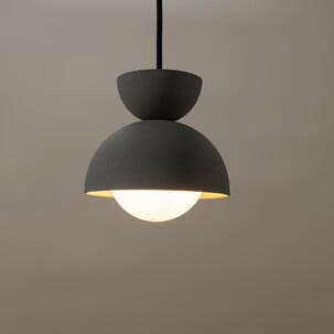 Birk hengende vinduslampe i svart metall 15 cm, Northlight