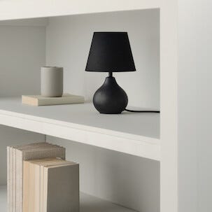 Northlight Meja bordslampa svart keramik, 23 cm