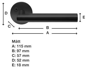Dörrhandtag för innerdörr Beslagsboden, svart
