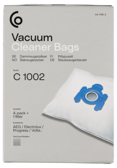 Dammsugarpåsar C1002, 4-pack