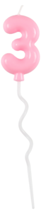 Tårtljus ballong och siffra, pastell, 1-pack