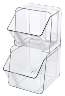 Förvaringslåda 2 våningar, transparent