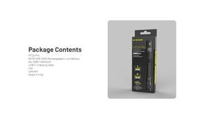 Nitecore oppladbar LED-lommelykt, USB-C, 1000 lm