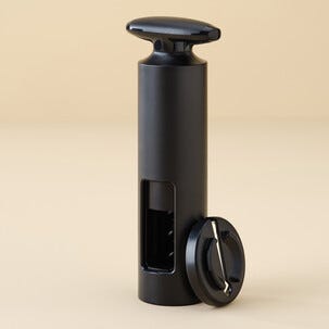 Vinopptrekker manuell, svart