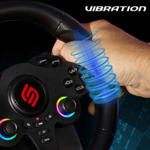 Superdrive 220 RS-5 gamingratt og pedaler, PS5 datamaskin