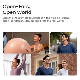 Shokz OpenFit Air open-ear-ørepropper med KI-styrt støydemping