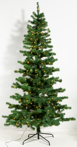 Juletre med innebygd belysning, 210 cm