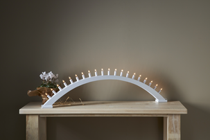 Adventsstake Kulle, hvit, Star Trading