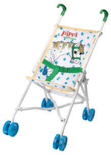 Pippi Langstrømpe dukkevogn, fra 3 år