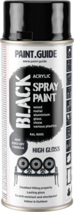 Paintguide spraymaling svart RAL9005, 400 ml