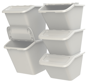 Förvaringsbox med vikbart lock 