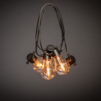 Konstsmide ljusslinga glödlampor LED, 4,5 m, utbytbara ljuskällor