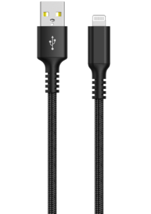 Stofftrukket USB-A til Lightning ladekabel for iPhone 3m Clas Ohlson