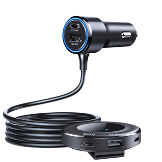 Billaddare 5-i-1, 12 V, 24 V, USB-C, USB-A, 98 W