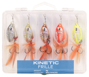 Kinetic Frille 6 gram spinnare för öring och abborre, 5-pack