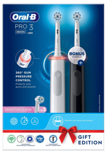 Oral-B PRO3 3900N Sähköhammasharja, 2 kpl