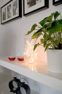 Glasvas med belysning