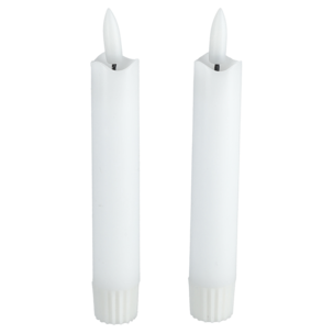 LED-kynttilä kruunukynttilä 15 cm lepattava liekki, 2 kpl