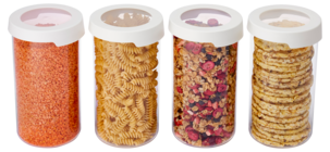 Rund plastburk med lock