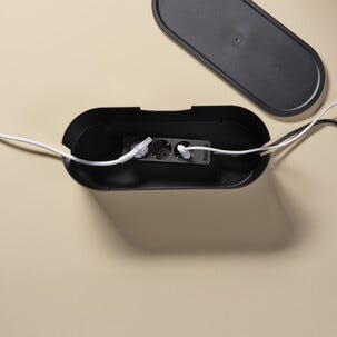 Kabellåda plast, sladdgömma för kablar och grenuttag