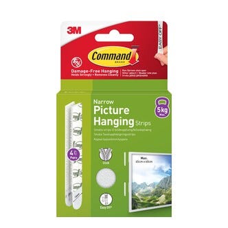 Command tavelupphängning självhäftande, 5 kg, 4-pack