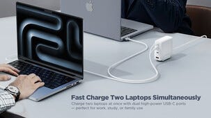 Ladestasjon USB-C/A 4 porter GaN PD, 140 W