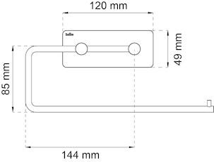 Habo Angle självhäftande toalettpappershållare