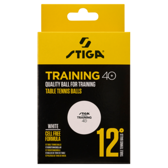 Stiga Training 40+ bordtennisballer, 12-pakning