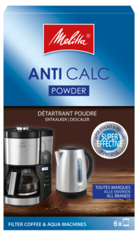 Melitta Anti Calc Powder avkalkingsmiddel, 6 x 20 gram