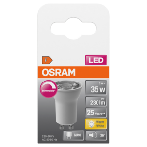 Osram dimbar LED-reflektorpære GU10 3 W