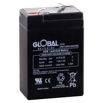 Global AGM-batteri 6 V, 4,5 Ah