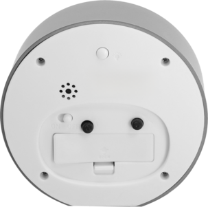 Analog vekkerklokke med belysning og slumrefunksjon, 12 cm