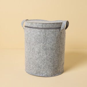 Lekematte med oppbevaringskurv, 135 cm, grå