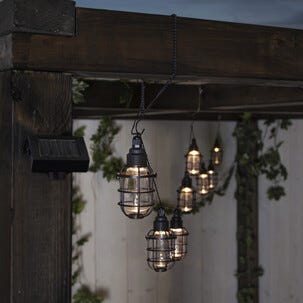 Cage ljusslinga solcell 8 lampor svart, Star Trading