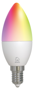Deltaco Smart Home kronljuslampa LED RGB WiFi, E14 4,9 W dimbar