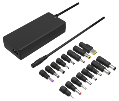 Exibel laptopladdare 19 V DC 90 W, 16 adaptrar