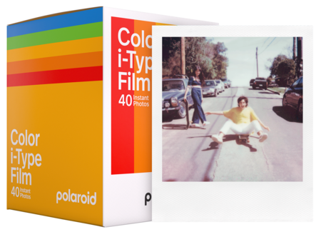 Polaroid i-Type fargefilm med hvit ramme, 107 x 88 mm